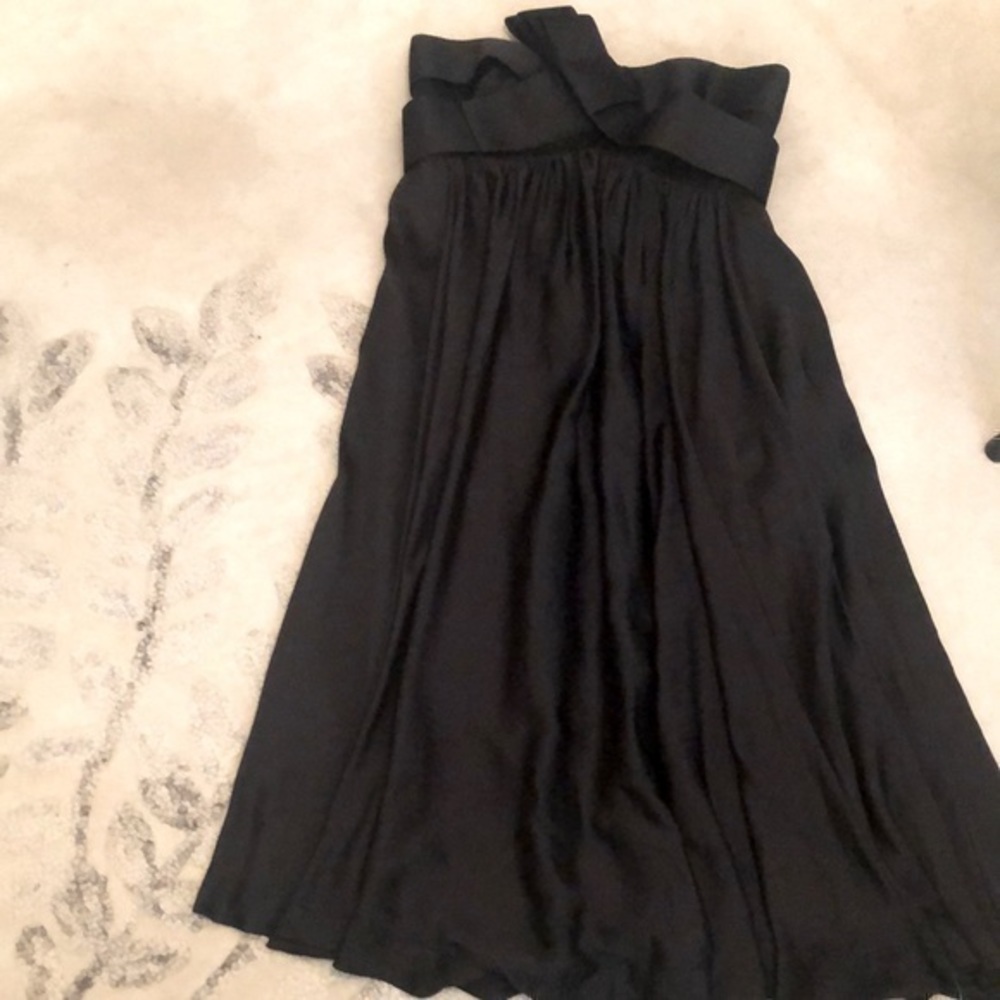 JS collections Couture size 16 strapless black gown